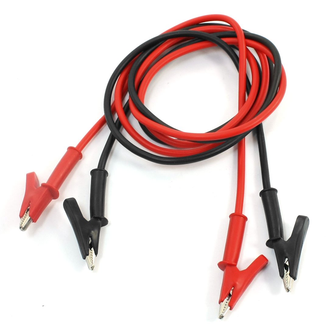カールson uxcell 1m Long Alligator Clip Electrical Clamp Insulated